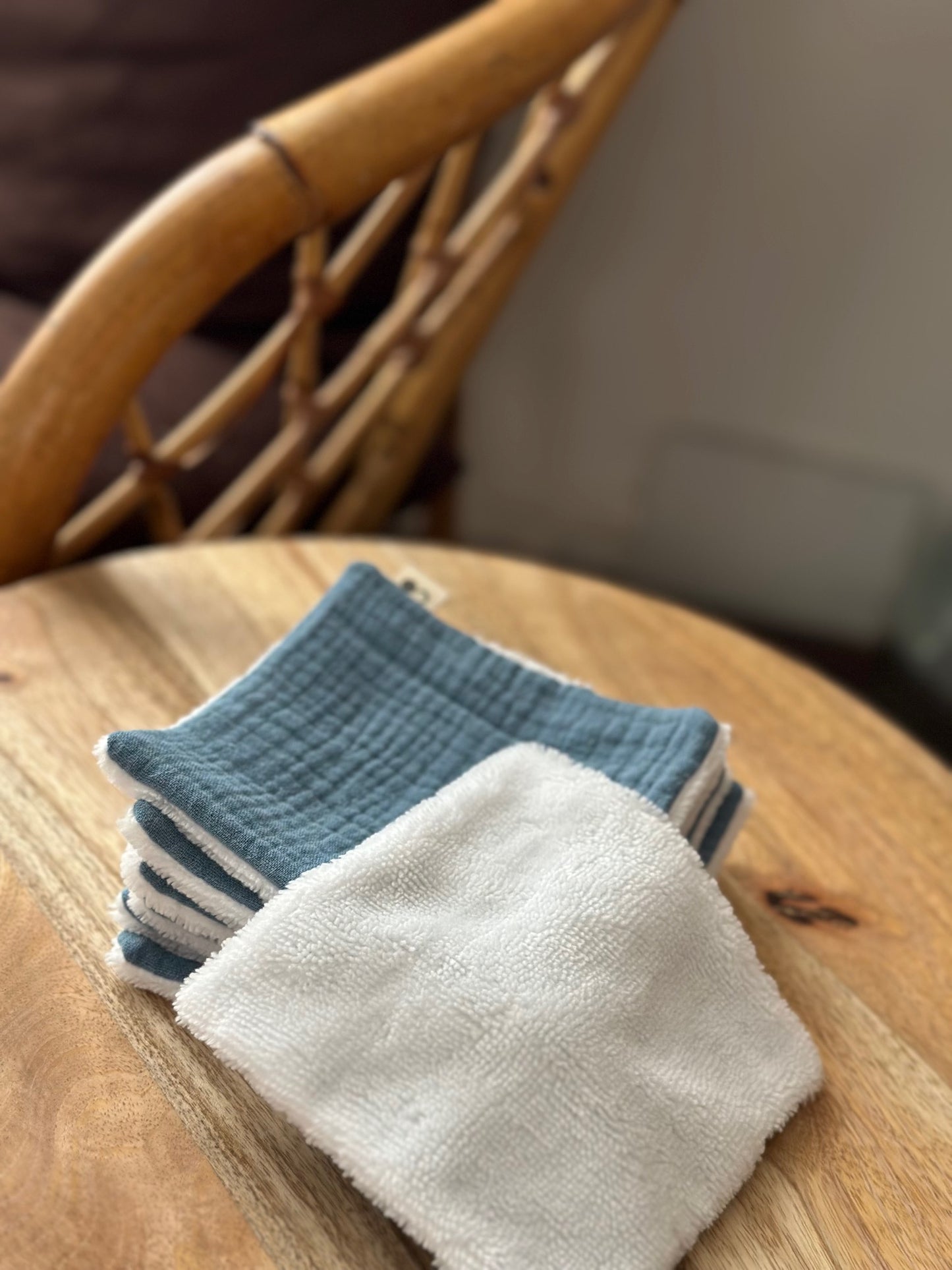 LINGETTES LAVABLES - BLEU OCÉAN