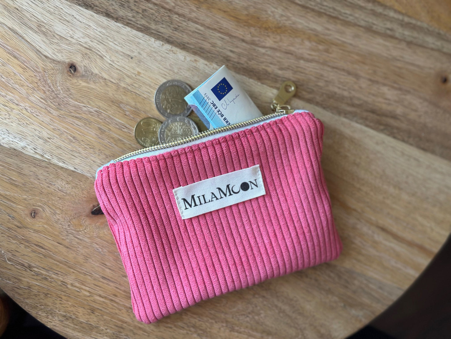 MINI POCHETTE - VELOURS ROSE