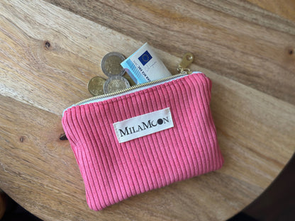 MINI POCHETTE - VELOURS ROSE