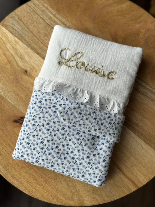 PROTÈGE CARNET DE SANTÉ - BLEUET